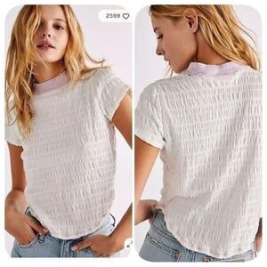 Free People Bea Tee Scrunch Top Size Medium